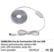 IKEA Abs - kabbleka tira de iluminación led con usb oferta