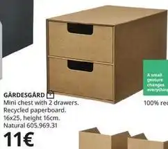 IKEA Mini chest with 2 drawers. recycled paperboard oferta