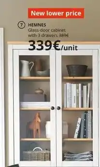 IKEA Hemnes - glass door cabinet with 3 d'awa5 oferta