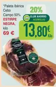 Masymas Estirpe negra - paleta iberica cebo campo 50% oferta