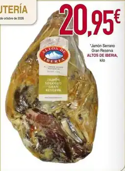 Masymas Altos de tamarón - jamón serrano gran reserva oferta