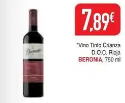 Masymas Beronia - vino tinto crianza d.o.c.rioja oferta