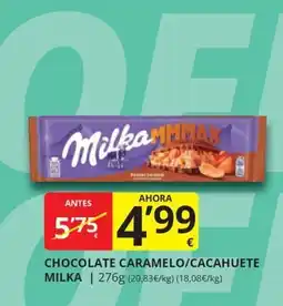 Supermercados MAS Milka chocolate caramelo/cacahuete oferta