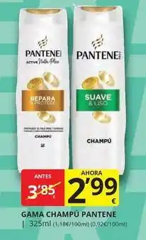Supermercados MAS Pantene - gama champu oferta