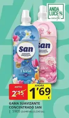 Supermercados MAS San - gama suavizante concentrado oferta