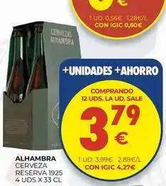 CashDiplo Alhambra - cerveza reserva 1925 oferta