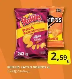 Supermercados MAS Ruffles - , lay's o doritos xl oferta