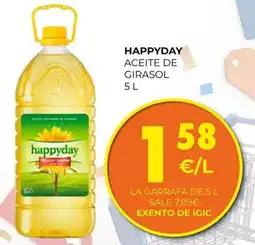 CashDiplo Happyday aceite de girasol oferta