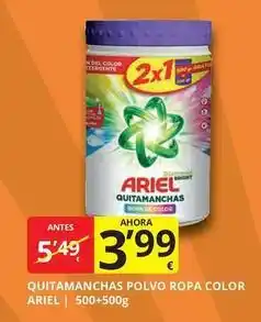 Supermercados MAS Ariel - quitamanchas polvo ropa color oferta