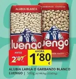 Supermercados MAS Luengo - alubia larga o garbanzo blanco oferta