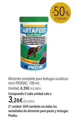 El Corte Inglés Prodac tartafood small pellet oferta