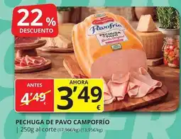 Supermercados MAS Campofrío - pechuga de pavo oferta