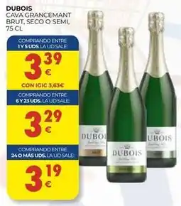 CashDiplo Dubois - cava grancemant brut, seco o semi oferta