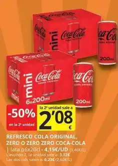 Supermercados MAS Coca-cola - refresco original, zero o zero zero oferta