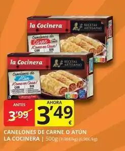 Supermercados MAS La cocinera - canelones de carne o atun oferta