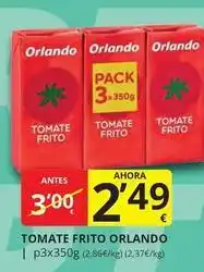 Supermercados MAS Orlando - tomate frito oferta