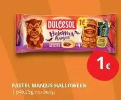Supermercados MAS Dulcesol - pastel manjus halloween oferta