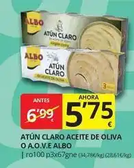 Supermercados MAS Albo - atun claro aceite de oliva o a.o.v.e oferta