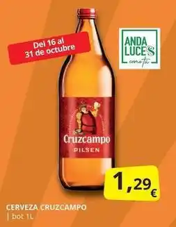 Supermercados MAS Cruzcampo - cerveza oferta