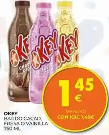 CashDiplo Okey - batido cacao, fresa o vainilla oferta