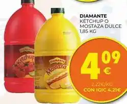 CashDiplo Diamante - ketchup o mostaza dulce oferta