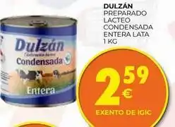 CashDiplo Dulzán - preparado lacteo condensada entera lata oferta