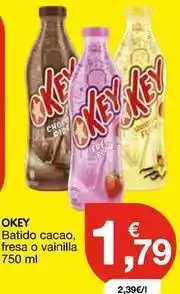 CashDiplo Okey - batido cacao, fresa o vainilla oferta