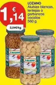 CashDiplo Lozano - alubias blancas, lentejas o garbanzos cocidos oferta