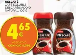CashDiplo Nescafé - café soluble descafeinado o natural oferta