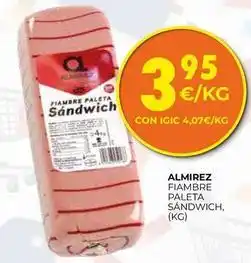 CashDiplo Almirez - fiambre paleta sandwich oferta