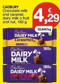 CashDiplo Cadbury - chocolate milk and caramel, dairy milk o fruit and nut oferta