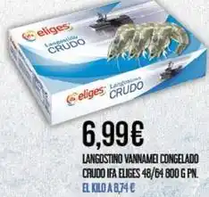 Claudio Eliges - langostino vannamei congelado crudo ifa oferta
