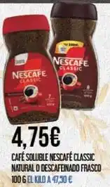 Claudio Nescafé - café soluble classic natural o descafeinado oferta