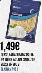 Claudio Eliges - queso rallado mozzarella oferta