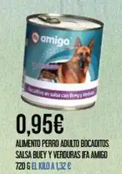 Claudio Ifa amigo - alimento perro adulto bocaditos salsa buey y verduras oferta