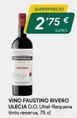 Masymas Faustino rivero - vino ulecia d.o. utiel-requena tinto reserva oferta