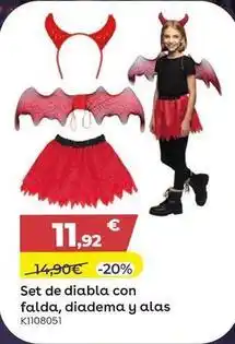 ToysRus Set de diabla con falda, diadema y alas oferta