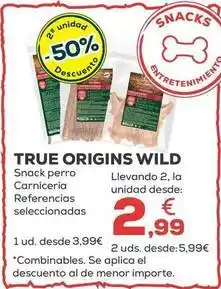Kiwoko True origins - wild snack perro carniceria oferta