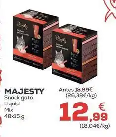 Kiwoko Majesty - snack gato liquid mix oferta