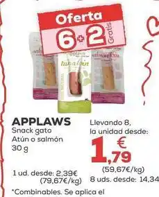 Kiwoko Applaws - snack gato atún o salmón oferta