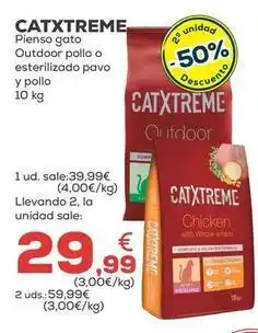 Catxtreme - pienso gato outdoor pollo o esterilizado pavo y pollo