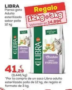 Kiwoko Libra - pienso gato adulto esterilizado sabor pollo oferta