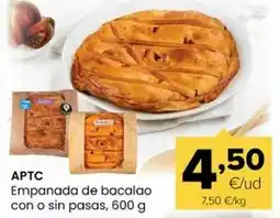 Autoservicios Familia Aptc - empanada de bacalao con/sin pasas oferta