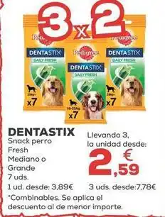 Kiwoko Dentastix - snack perro fresh mediano o grande oferta