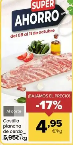 Autoservicios Familia Costilla plancha de cerdo oferta