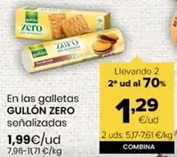 Autoservicios Familia Gullón - zero en las galletas señalizadas oferta