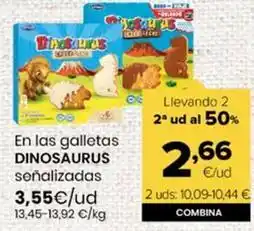 Autoservicios Familia Dinosaurios - las galletas señalizadas oferta