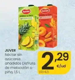 Eroski Juver - nectar sin azucares anadidos disfruta de melocoton o pina oferta