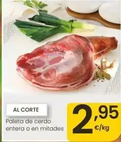 Eroski Paleta de cerdo entera o en mitades oferta