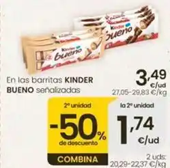 Eroski Kinder - en las barritas senalizadas oferta